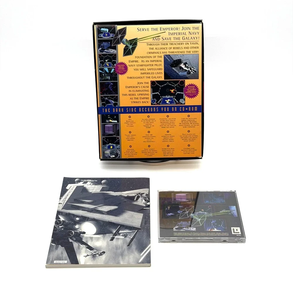 Star Wars TIE Fighter PC Big Box Game Collector's CD-ROM IBM 1995 CIB
